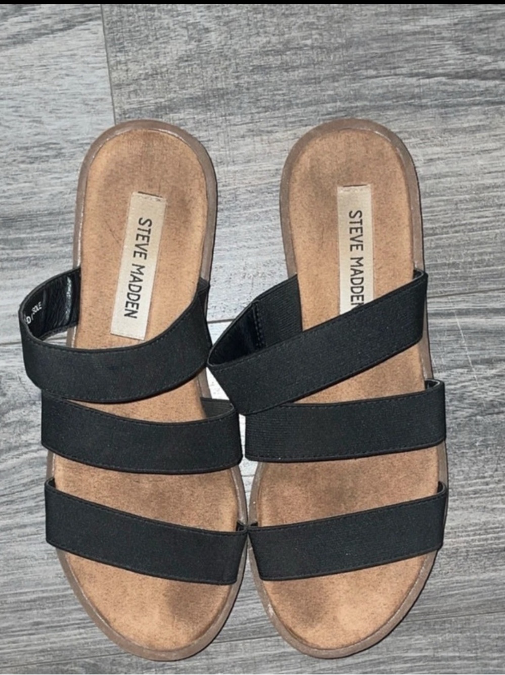 Steve Madden Black Strappy Sandals